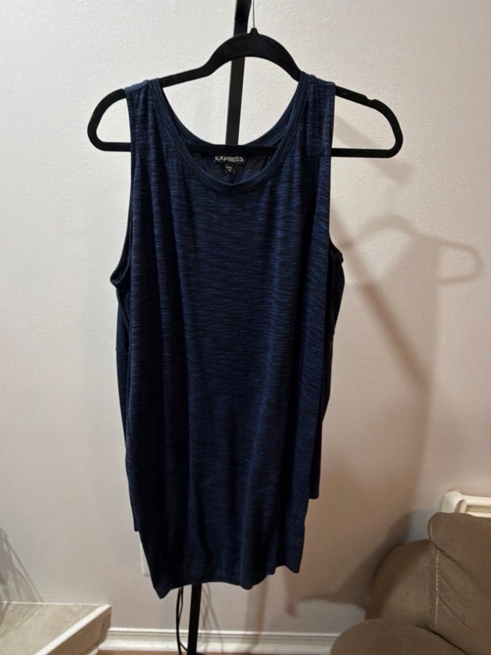 Express Navy Midi Tank Dress